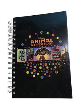 Disney Parks Exclusive Animal Kingdom Black Safari Tree of Life Spiral Notebook